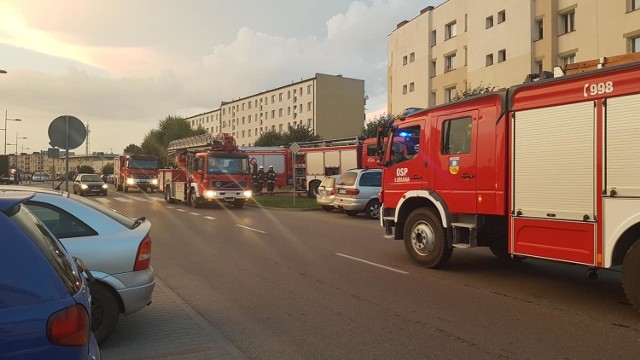 Pożar na Staszica w Kościerzynie 30.07.2018