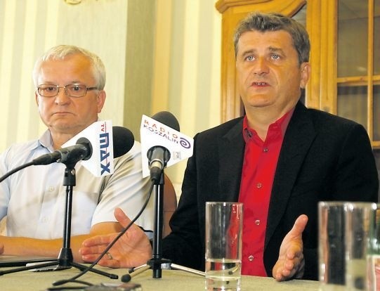 Janusz Palikot na niedzielnym spotkaniu w Koszalinie