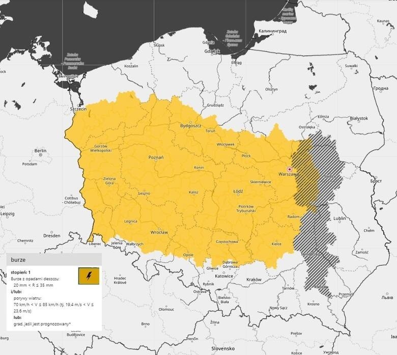 Grzmi nad regionem! Przez województwo lubelskie przetaczają się burze. Wydano ostrzeżenia pierwszego stopnia dla 10 województw