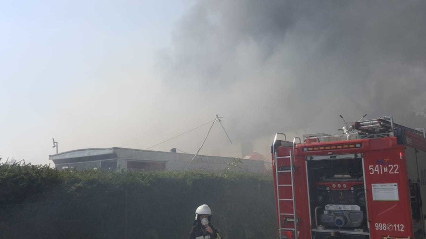 Pożar stacji demontażu pojazdów w Sulikowie. Dwie osoby poparzone [wideo, zdjęcia] 