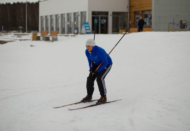 Magdalena Krukowska chętnie korzysta z trasy narciarskiej na plaży w Dojlidach. Można tu biegać na nartach od początku roku. Trasa liczy 600 metrów.