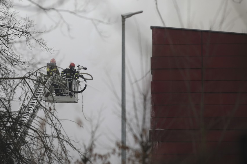 Czwarty dzień pożaru archiwum urzędu miasta. Strażacy wyburzyli dwa otwory w ścianie i używają drona z kamerą termowizyjną [ZDJĘCIA]