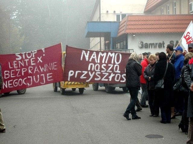 Tak pracownicy protestowali przeciwko Lenteksowi w październiku ub. r.
