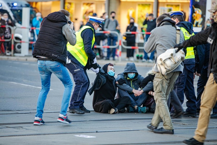 Podczas blokady w Krakowie doszło do kilku incydentów