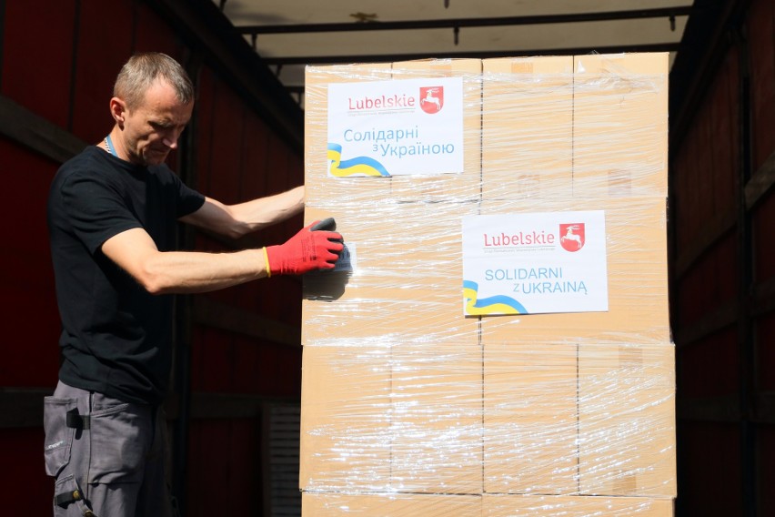 Kolejna pomoc humanitarna wyruszyła z Lublina na Ukrainę. Zobacz zdjęcia
