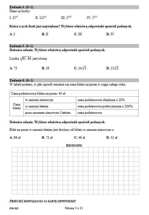 Próbny egzamin gimnazjalny OPERON 2017 MATEMATYKA...