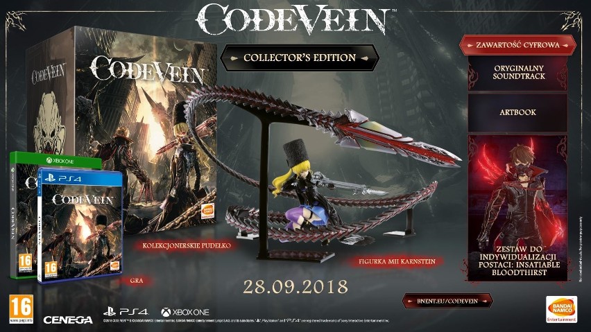 Code Vein: Co będzie w edycji kolekcjonerskiej? (wideo)