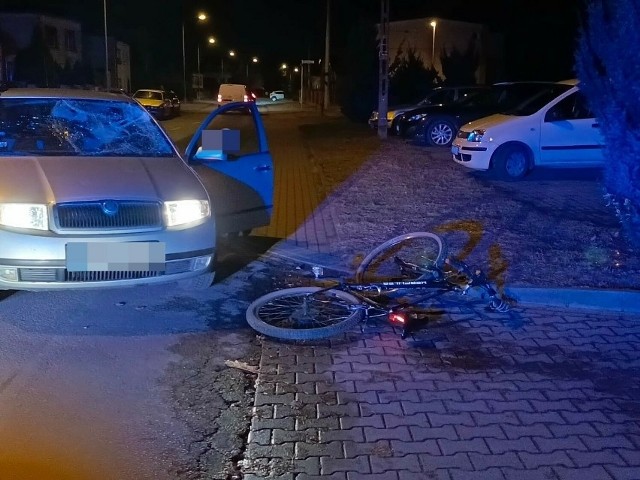 Do potrącenia rowerzysty doszło w czwartek w Grodzisku Wielkopolskim