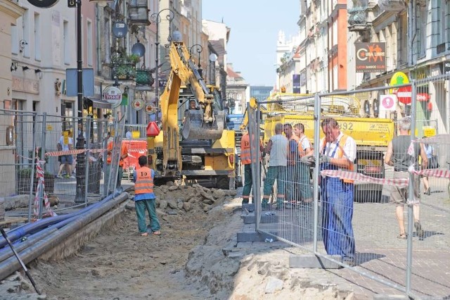 Wrocławska w Poznaniu rozkopana. Remont trwa