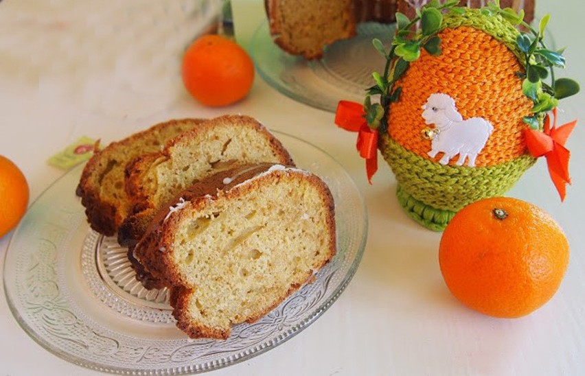 Babka z mandarynkami i zieloną herbatą.