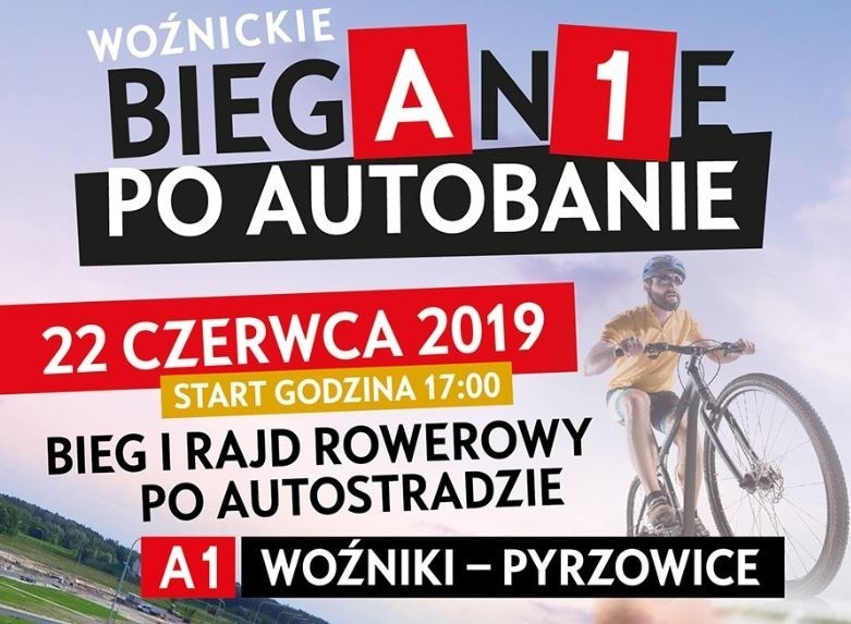 Bieg na autostradzie A1 w Woźnikach. Zanim wyjadą na nią kierowcy, na A1 odbędzie się bieg i rajd