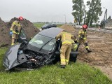 Poważny wypadek na obwodnicy Grodziska. Dwie osoby trafiły do szpitala