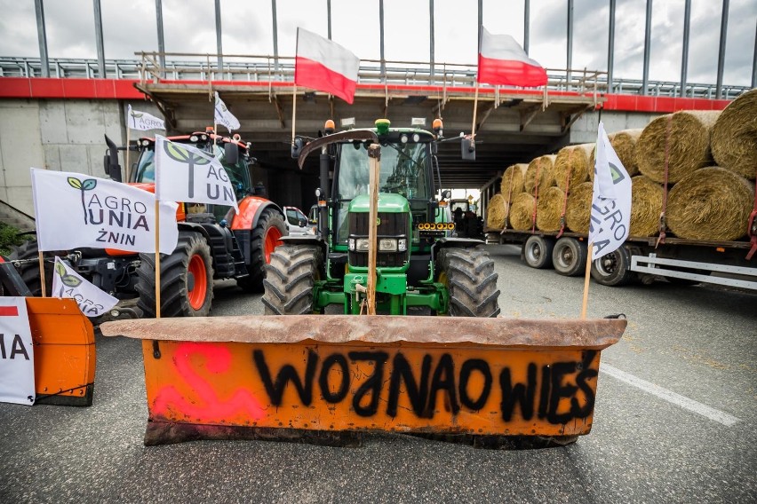 Protest rolników 24 sierpnia 2021 w Kołaczkowie...