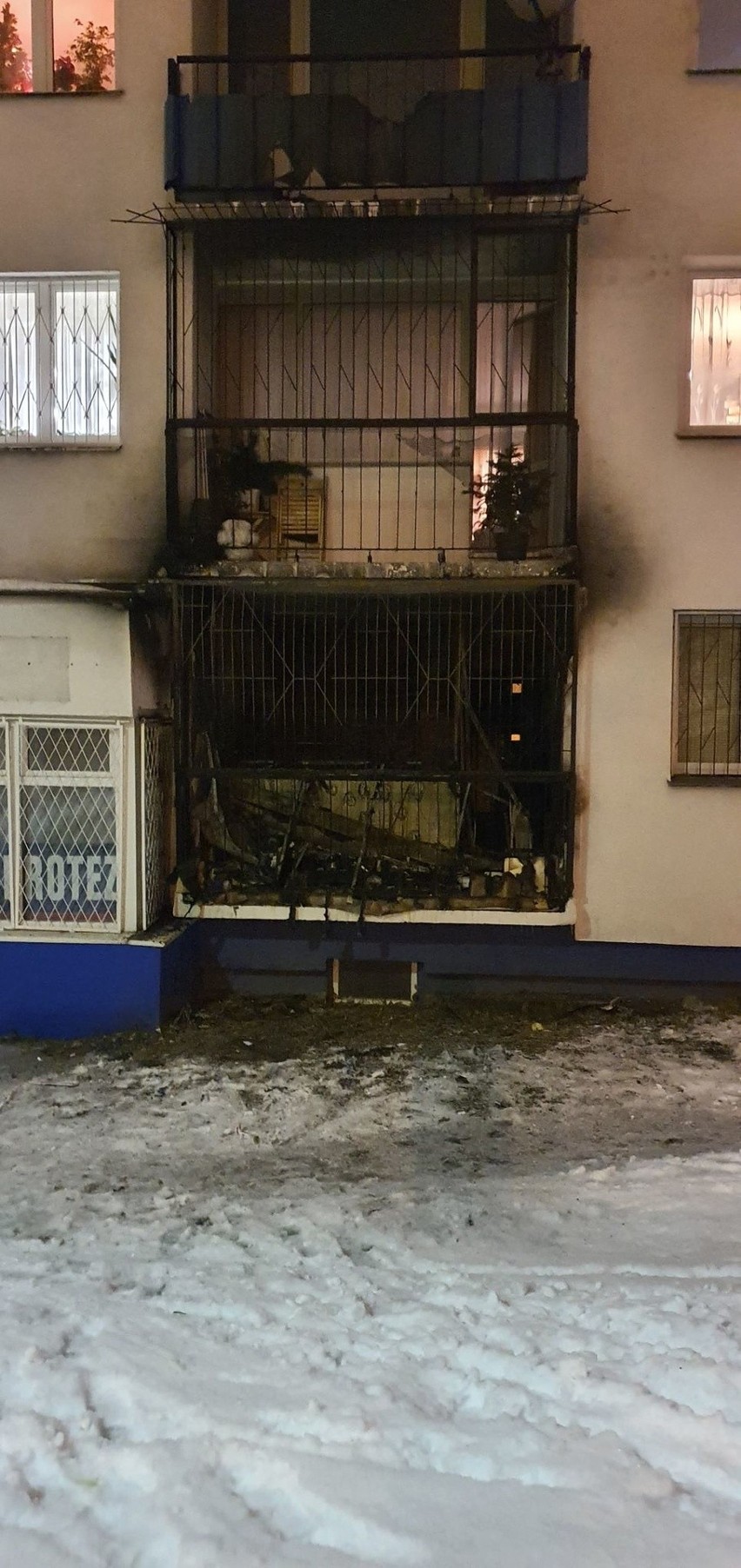 Mieszkanie spaliło się.