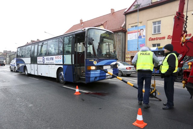 Dziecko potrącone przez autobus PKS w Słupsku na ul. Szczecińskiej