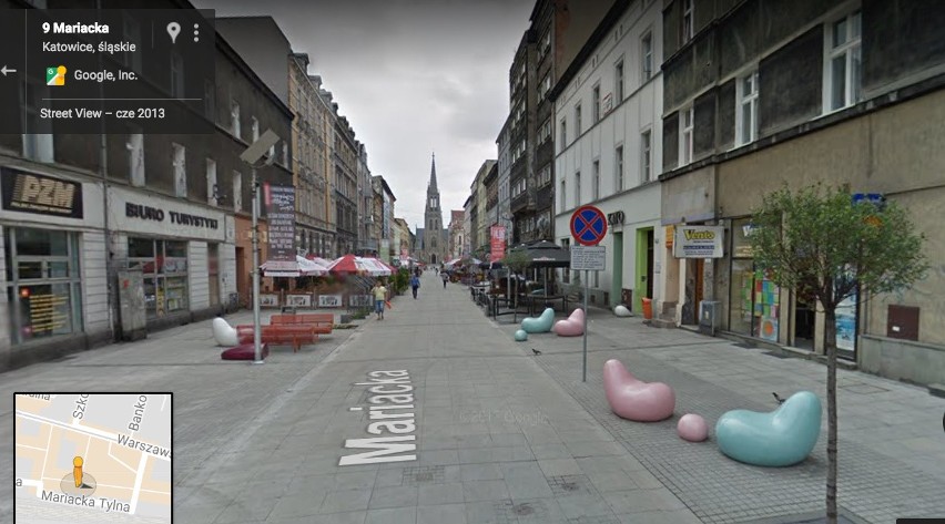 A tak Street View pokazuje ulicę Mariacką. Tymczasem tak...