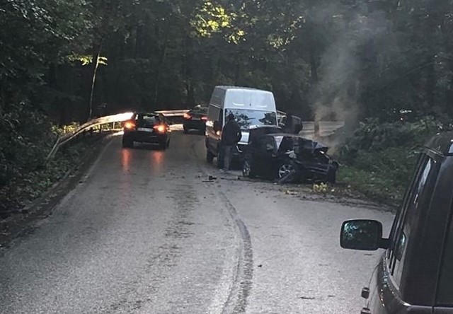 Wypadek na ul. Miodowej w Szczecinie.