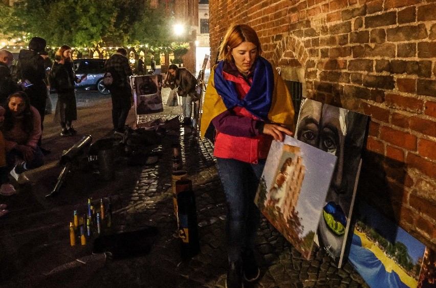 Manifestacja solidarności z Ukrainą na Targu Węglowym w Gdańsku. „Ukraina walczy teraz za cały świat”