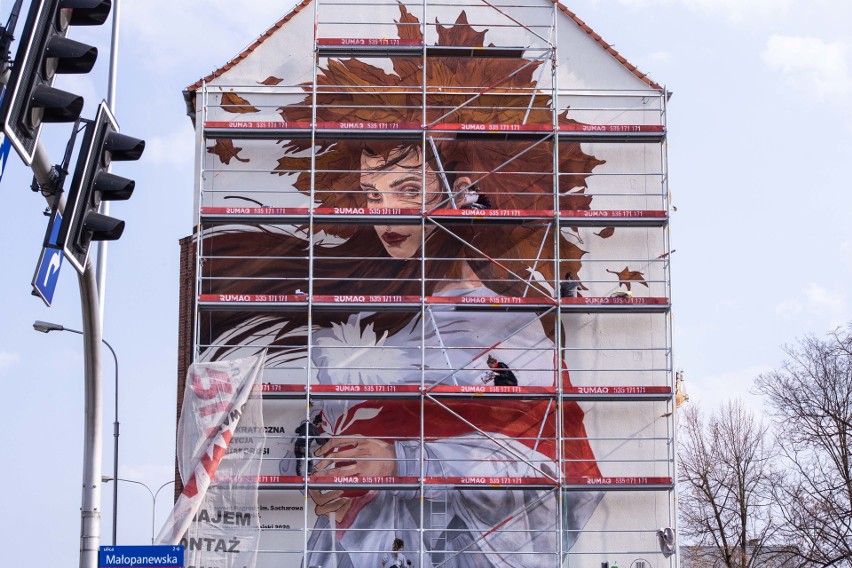 Mural dla Białorusinów za Wolność Myśli we Wrocławiu prawie gotowy [ZDJĘCIA]