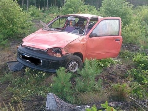 Wypadek w gminie Chorzele, poszkodowani kobieta i dziecko