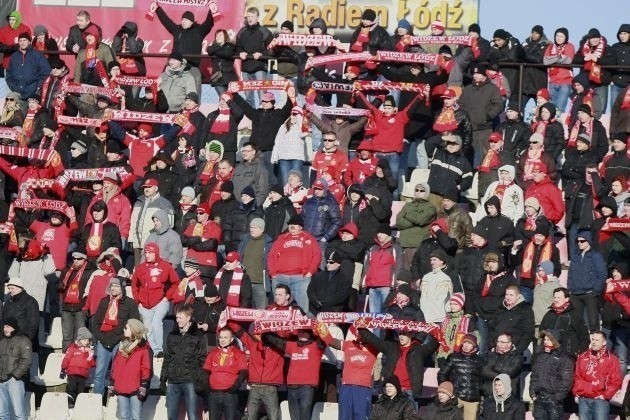 Fani Widzewa wspierali swoich ulubieńców