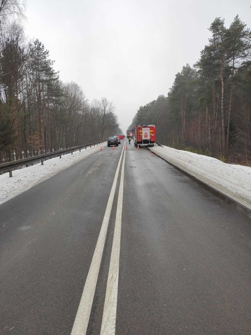 Śmiertelny wypadek w Przyłęku w powiecie kolbuszowskim z udziałem ciężarówki i osobówki. Zginęła kobieta! [ZDJĘCIA]