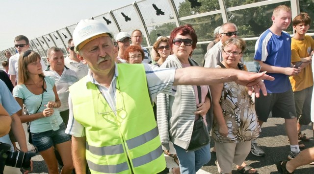 27.08.2011. Dzień otwarty mostu Rędzińskiego i wycieczka naszych Czytelników. Przewodnikiem był projektant mostu, profesor Jan Biliszczuk.