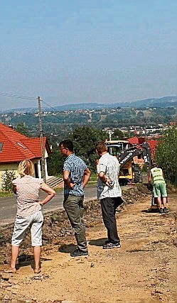 Budowa chodnika w Dobczycach