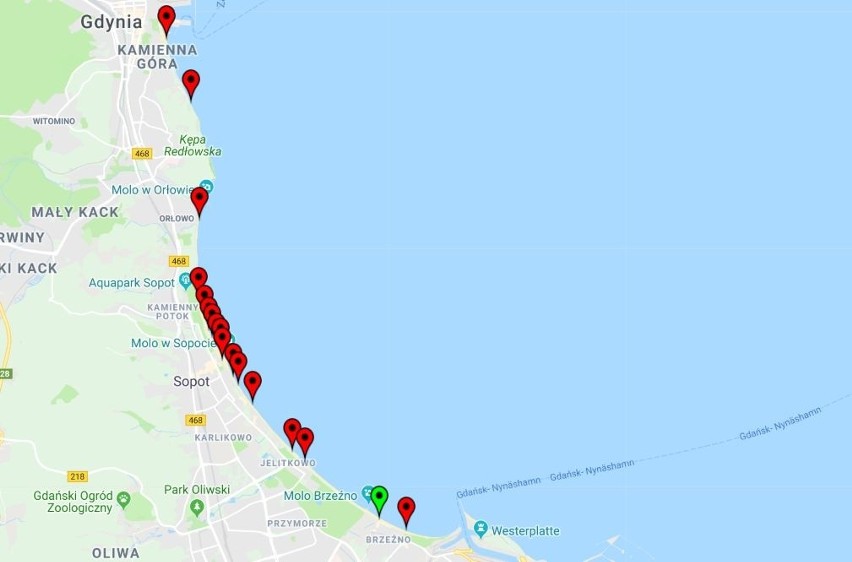 Sinice w Bałtyku 1.08.2018 Aktualizacja: Mapa online, lista...