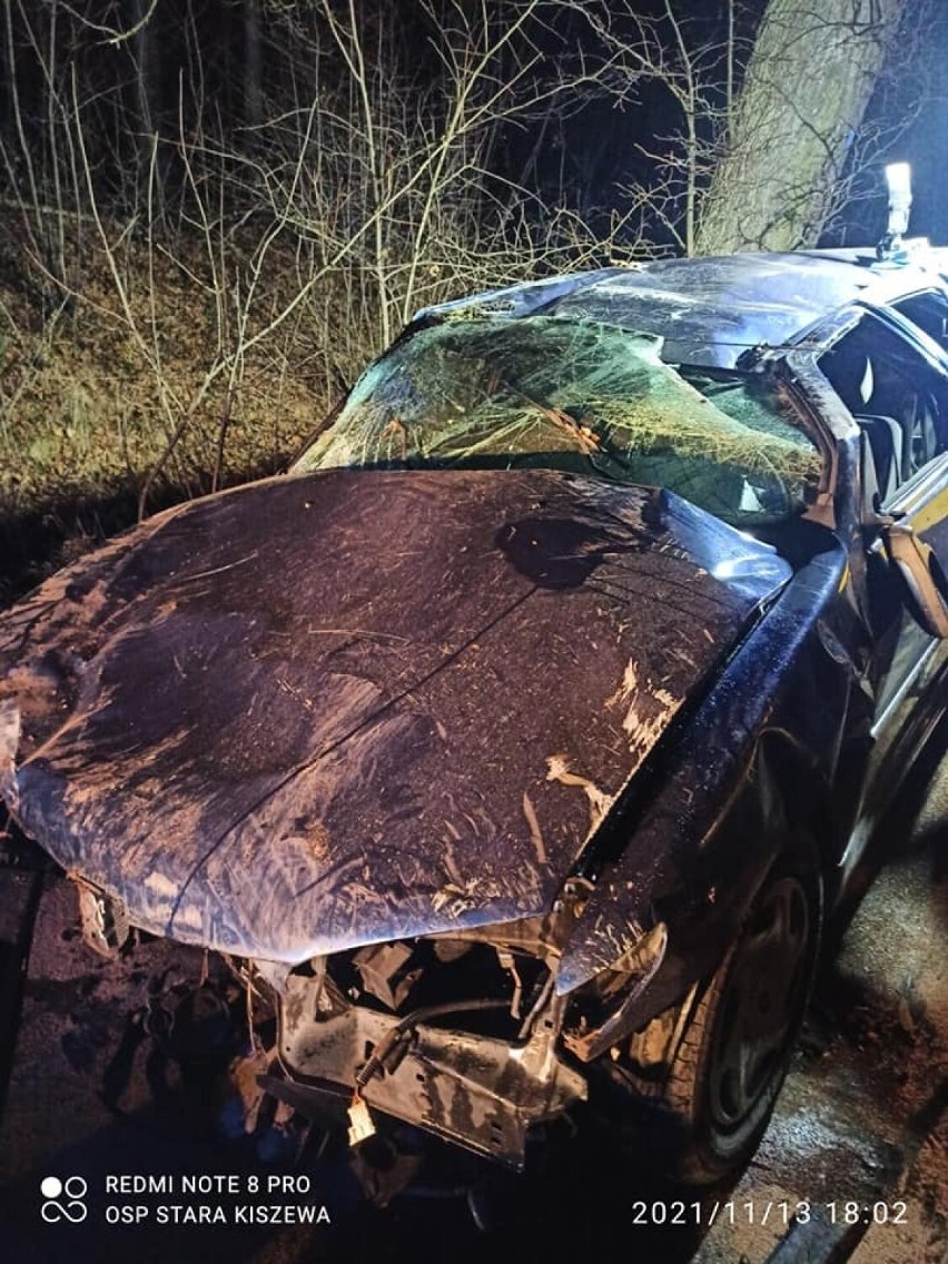 Wypadek w Pałubinie w gminie Stara Kiszewa