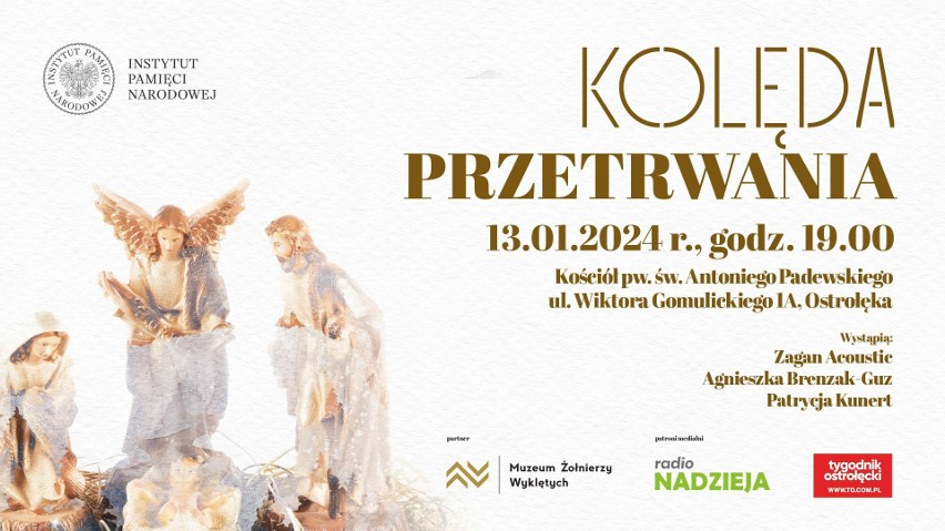 Kolędy przetrwania i nadziei - wydarzenie odbędzie się w sanktuarium św. Antoniego w Ostrołęce 13.01.2024                                