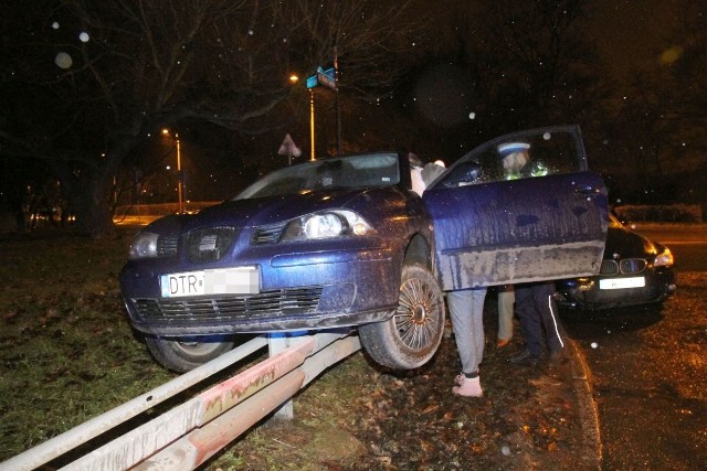 Wypadek na skrzyżowaniu Mickiewicza z Monte Cassino, Wrocław, 03.01.2017