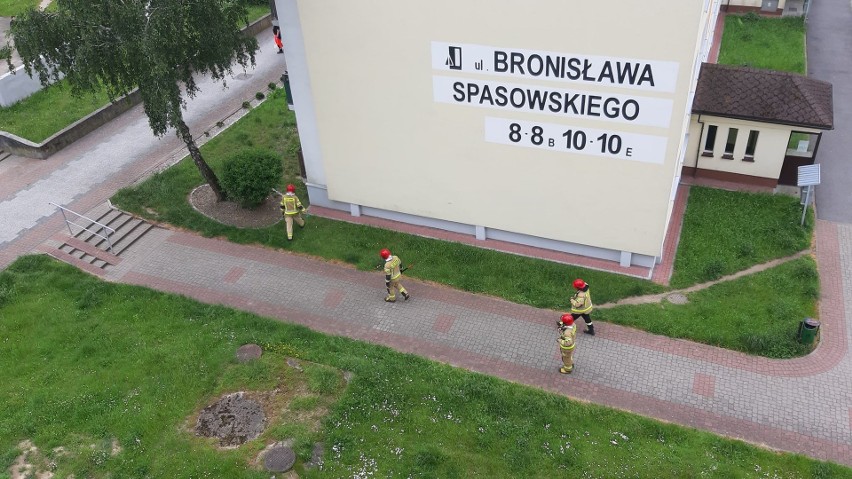 Akcja strażaków przy ul. Spasowskiego w Koszalinie