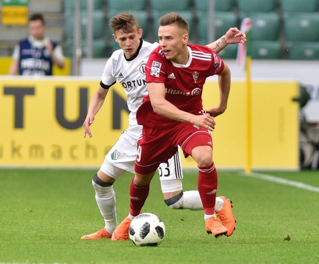 13.05.2018 warszawamecz ekstraklasy pomiedzy legia warszawa a gornik zabrze rozegrany na stadionie legii w warszawie nz -damian kadzior / sebastian szymanski fot.bartek syta