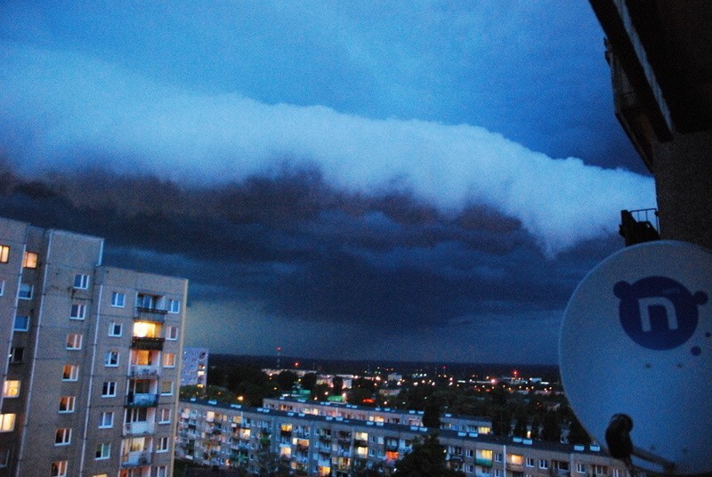 Potężna wichura i burzowe chmury nad Lubuskiem.