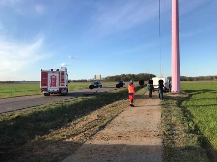 Wypadek na drodze Przasnysz - Karbówko, 23.04.2020