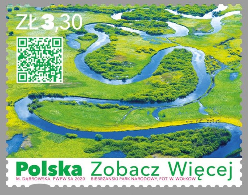 Akcja "Polska Zobacz Więcej". Kadr Biebrzańskiego Parku Narodowego trafił na znaczek pocztowy (zdjęcia)