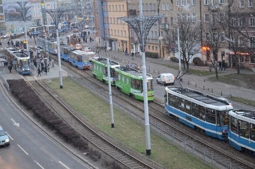 Korek tramwajowy sięgał aż do ul. Kazimierza Wielkiego
