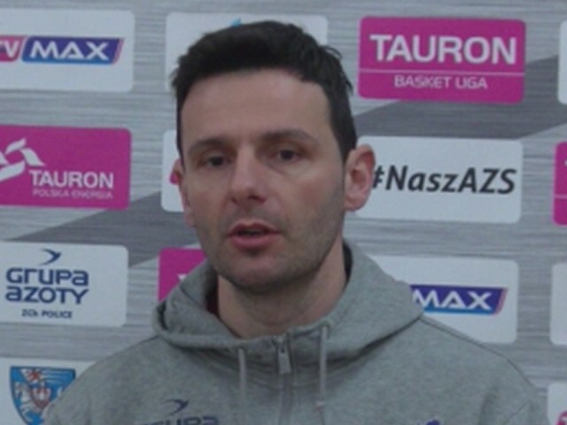 Igor Milicić na konferencji przed meczem AZSu Koszalin z Polpharmą Starogard Gdański.