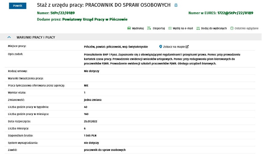 PRACOWNIK DO SPRAW OSOBOWYCH - 1 565 PLN