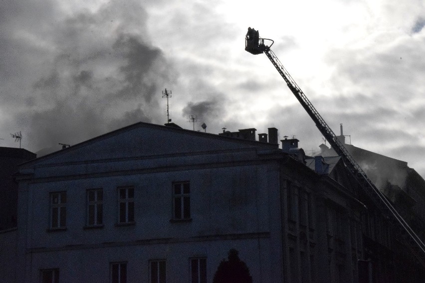 Pożar wybuchł w kamienicy w Bielsku-Białej