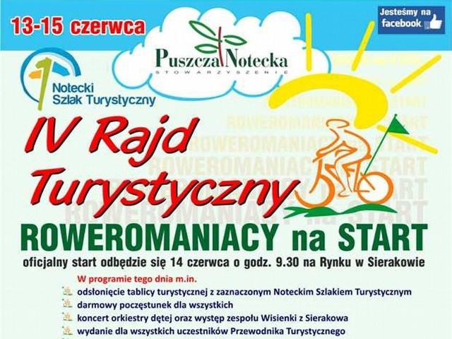 W środę w Sierakowie pod Międzychodem rozpocznie się trzydniowy rajd rowerowy.