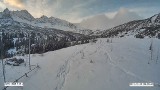 Tatry. W górach lawinowa dwójka. Warunki do wędrowania są trudne. Jest ślisko 