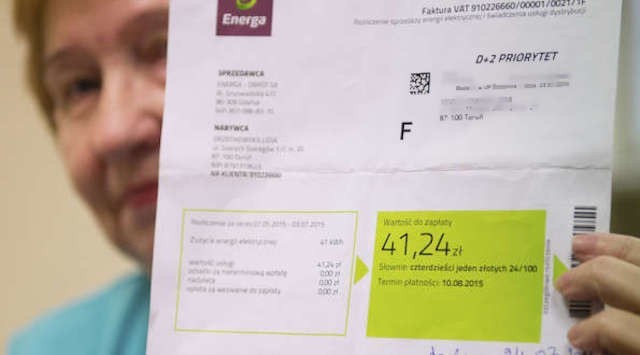 Ostatni rachunek za prąd klientki z ulicy Matejki, z lipca. Interwencje na infolinii firmy Energa oraz reklamacja pisemna ani trochę nie pomogły