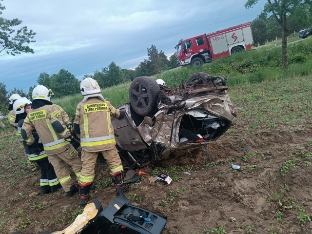 Wypadek na DK172 koło Barwic
