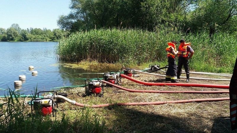 Strażacy ćwiczyli na polderze Buków