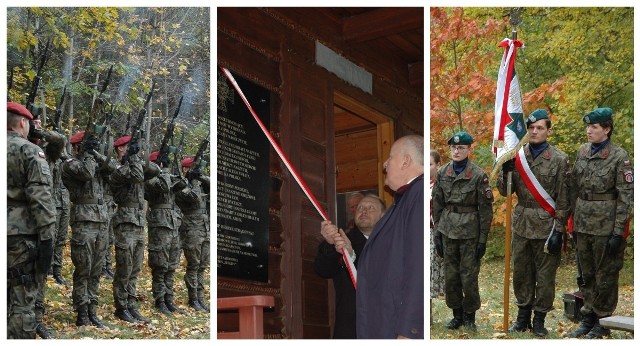 Tablica upamiętniająca miejsce modlitw żołnierzy Narodowych Sił Zbrojnych ze zgrupowania kpt. Henryka Flamego ps. Bartek została dzisiaj 15 października uroczyście odsłonięta na Baraniej Cisieckiej w gminie Węgierska Górka