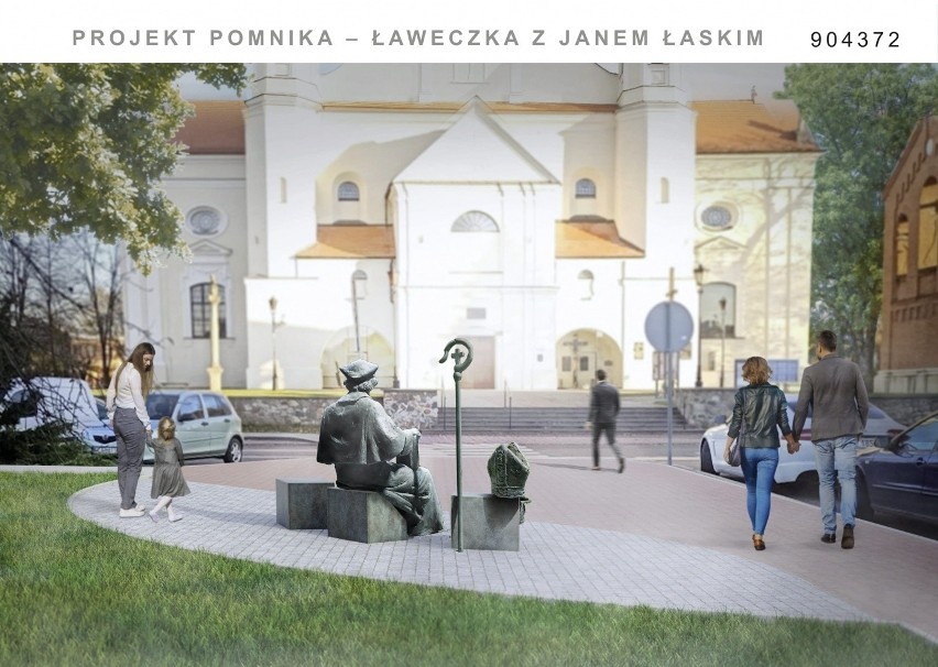 Urząd Miejski w Łasku wybrał projektanta ławeczki Jana Łaskiego. To artysta z Krakowa WIZUALIZACJE