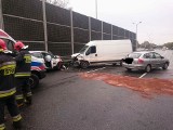 Wypadek na DTŚ w Katowicach. Tunel w kierunku Sosnowca był zamknięty NOWE ZDJĘCIA