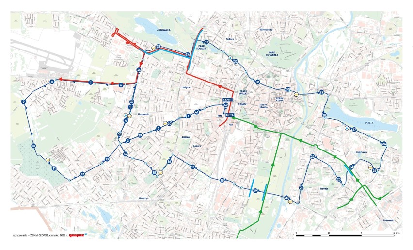 21 Poznań Maraton przebiegnie ulicami: Grunwaldzką,...